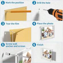 Large Acrylic Floating Picture Frame 18*24,Clear Photo Frame Wall Mount, Display Photo Frames For Office/Home/Living Room, Full Frame Size 20.5*26.5.