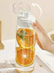 1pc 780ml/26oz Large Capacity Transparent Plastic Water Bottle, Leakproof And Drop-Proof Portable Outdoor Water Cup