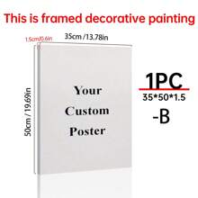 1pc Customizable No Frame Canvas Poster, Couple & Lovers Picture, Perfect Gift For Weddings, Anniversary, Valentine's Day, Home Decor, Custom Poster, Posters, Room Decor. Optional Frame,Slow Summer Living,Personal Items