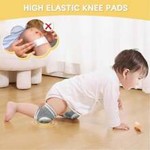 1对可爱卡通防滑婴儿爬行护膝，适合爬行、走路、幼儿防摔护膝，儿童爬行和走路防护装备