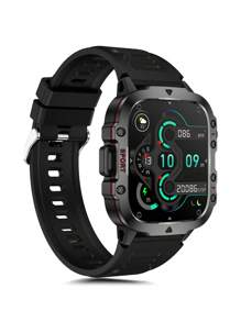 A Full Touch Screen Silicone Strap Music Phone Games Weather Outdoor Sports Three Anti-Call Smartwatch
