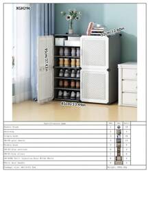 Multi-Tier High Capacity Dust-Proof Storage Shelf, Foldable Shoe Rack For Bedroom, Living Room, And Hallway, Suitable For Home Use