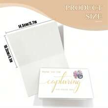 Wedding Photographer/Videographer Appreciation Card | Elegant Wedding Vendor Appreciation Commemorative Card, Suitable For Valentine's Day/Anniversary | Minimalist European-Style Wedding Supplies | Wedding Videography Anniversary Thank-You Handwritten Card Set (With Envelope) "Thank You For Capturing Our Special Moments"