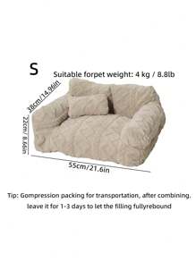 1 chiếc giường sofa cho chó/mèo có thể tháo rời và giặt được mọi mùa, dễ dàng vệ sinh - Màu Khaki - Xem 11