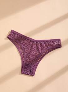 5 件装女士性感蕾丝透气 V 腰比基尼三角裤，多色