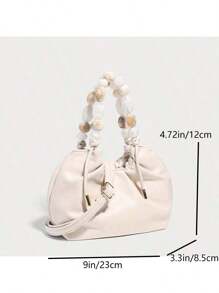 2025 新款女士白色波士顿立方体手提包，休闲时尚手提单肩斜挎包