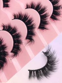 Asiteo 7 Pairs Of 6D Fluffy Artificial Mink Eyelashes Slim False Eyelashes Thick False Eyelashes Curling False Eyelashes 3D Natural False Eyelashes Suitable For Holiday Parties Halloween Christmas False Eyelashes Cat Eye Lashes For Various Occasions