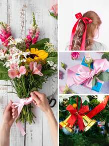 1/2/4 Cuộn Ruy băng satin 4cm tự làm Ruy băng thủ công dùng để làm bó hoa, gói quà, đồ thủ công, làm nơ, trang trí tiệc cưới, ngày của mẹ, tiệc sinh nhật (25 yard/cuộn) - Nhiều màu - Xem 9