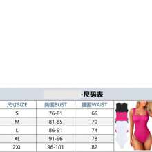 Body sin mangas con cuello en U para mujer - Rosa Fucsia - Ver 2