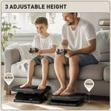 HOMCOM Footrest Adjustable Height & Angle 0-30 Degree For Better Posture At Office Grey - Grey - View 4