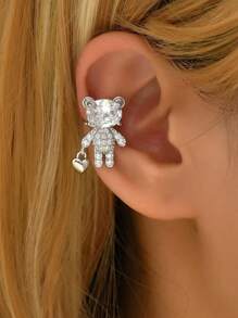 1pc Cute Sweet Zirconia Bear Ear Bone Clip Jewelry Exquisite Ladies Gift - Style 1 - View 11
