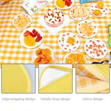 1 件野餐毯，203.2 厘米 X 203.2 厘米户外野餐毯，无纺布防水防潮垫，适用于海滩、草原，可折叠便携，易于清洁，防水、防沙（黄色和绿色）礼物生日毕业地毯地毯门垫房间装饰客厅地毯厨房地毯卧室装饰毯子和盖毯卧室地毯家居装饰浴室装饰房间装饰用品客厅装饰办公室装饰家居装饰家居装饰客厅浴室地毯房间装饰美学 - 彩色 - 查看 11