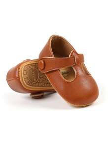 男婴、女婴、婴儿软底婴儿鞋、新生婴儿鞋、防滑、露脚背、舒适户外步行鞋，适合0-12个月男女婴儿凉鞋 - 棕色 - 查看 8