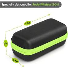 YOUSHARES Hard Carring Case With 2 Packs Windscreen Muff For Røde Wireless Go 2 Microphone - Flocking Mic Carring Case Windshield Compatible With Rode Wireless GO 2 Microphone - Case_2 Furry Cover - View 2