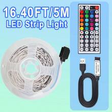 1 Stück 1M/2M/3M/5M/10M/15M LED-Strip-Leuchten für Schlafzimmer mit 44 Tasten Fernbedienung, RGB-Farbwechsel-LED-Lichterkette, Schlafzimmer-Lichterkette, Wohnzimmer Zuhause Valentinstag Party Hochzeit Dekoration
