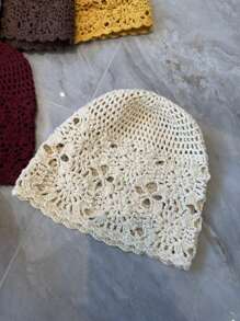 Handgemachte Strickmützen für Frauen, Japan-Stil, dünn für Frühling und Sommer, Cut Out - A - Übersicht 8