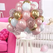 30 قطعة بالون مطاطي مطرز بنيران وأنتيكات معدنية قطر 12 إنش لحفلات الأعياد والأعراس والتزيين