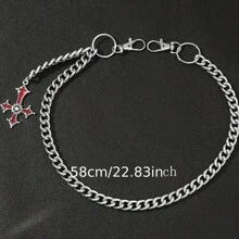 1pc Men's Single Cross Accessory Pendant Jeans Chain Summer, School