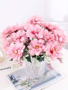 1Bó hoa mẫu đơn nhân tạo hoa lụa bó hoa mẫu đơn giả sắp xếp hoa cho trang trại nhà Boho bàn tiệc cưới trung tâm, hoa nhựa giả số lượng lớn để trang trí bình hoa - Nhiều màu - Xem 8