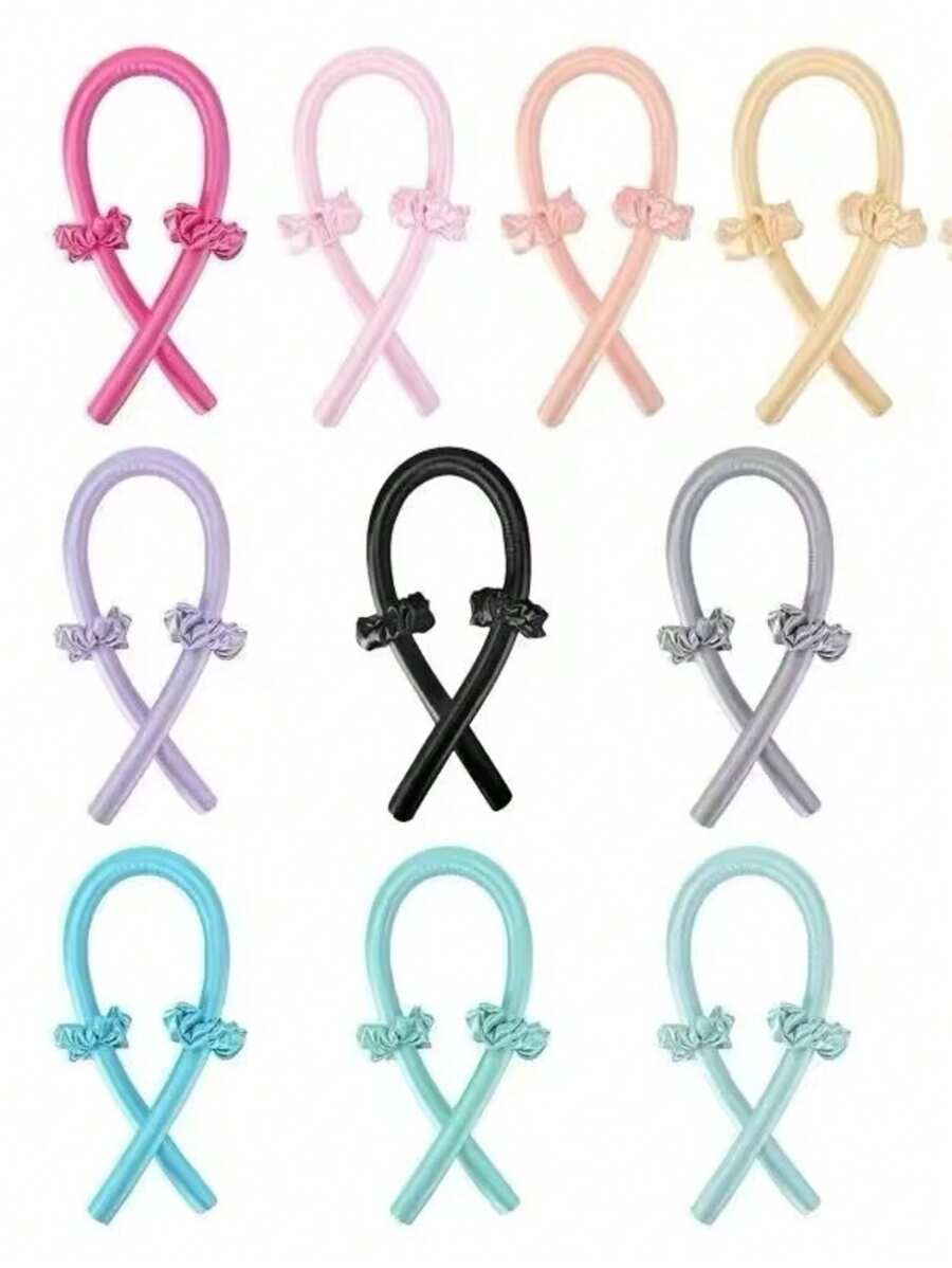 SATIN CURLING KIT (Heatless Curls) + SCRUNCHIES - Nhiều màu - Xem 1