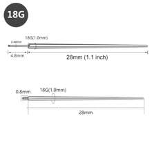 2 Pcs Stainless Steel 14G 16G 18G Threaded Piercing Taper Threadless Piercing Taper Insertion Pin For Ear/Nose/Navel/Nipple/Lip/Eyebrow Stretcher Body Piercing Stretching Kit Assistant Tool - Silver - View 12