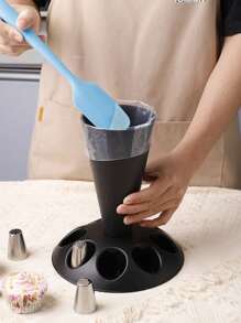 1 pieza Soporte de rack para bolsas de tuberías de varios colores (negro/rojo/gris/azul/todo amarillo), organizador de herramientas de cocina y repostería para boquillas, soporte de exhibición para bolsas de tubería y boquillas