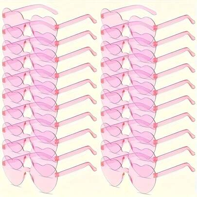 Set van 20 hartvormige brillen, unisex - Feestartikelen voor de feestdagen, Kerstmis, Moederdag, afstuderen, zomer, verjaardagscadeau, bruiloft, strand, terug naar school, studiebenodigdheden, kamerdecoratie