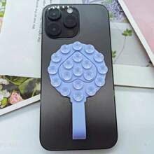 1pc Silicone Double-Sided Suction Cup Phone Case Adhesive Bracket, Strong Adhesion, Anti Slip Multifunctional Phone Bracket, Heart-Shaped Solid Color, With Hanging Ears, Easy To Clean, No Discoloration, Travel Essentials, Sports School Supplies, Vacation Camping, Vacation Essentials, Vacation Accessories - Multicolor - View 11