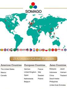 SOMAGO Travel 3 Piece Luggage Sets With A Cosmetic Case Expandable Suitcase (Only 24") Traveling Hardside Polycarbonate Lightweight Suitcases With 4 Wheels TSA Lock YKK Zippers - Blue - View 10