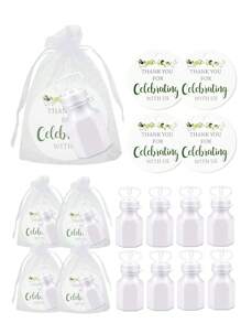 15pcs Heart Shaped Bubble Tube Wedding Party Favors, Including 5pcs Bubble Bottles 5pcs Cards 5pcs Organza Bags, No Liquid, Suitable For Bridal Showers, Guest Gifts, Anniversaries, Weddings, Birthday Party Supplies, Graduation Anniversary Party Decoration Supplies