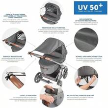 Baby Carriage Sunshade Sun Umbrella High View Bidirectional Push Car Sun Protection Umbrella Anti-Ultraviolet Sunshade Universal Accessories - Multicolor - View 4
