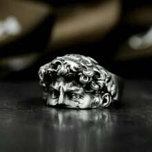 Broken David Silvery Ring - Michelangelo's David Ring - Italian Statue David Art Ring