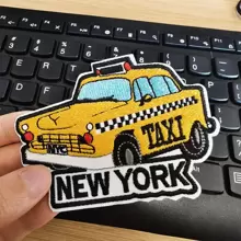 Patch Bordado Táxi de Nova York, Emblema Humorístico para Roupas, Jaqueta, Boné de Caminhoneiro, Presente DIY - Cores misturadas - Visão 1
