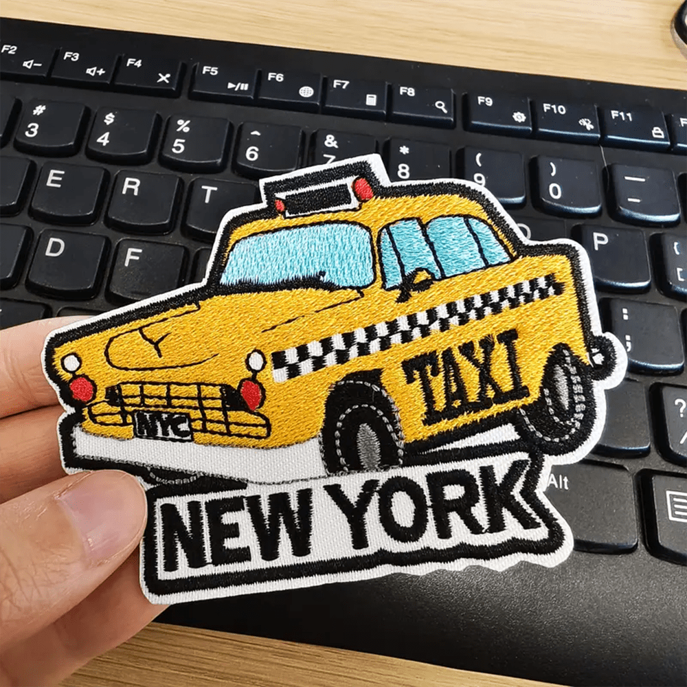 New York Taxi Embroidered Patch Humorous Badge For Clothing Jacket Trucker Hat DIY Gift