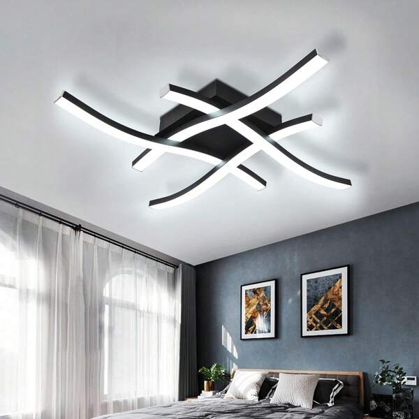 XINGOO 1 Pc Modern Creative Minimalist Home Lighting Strip Lamp Led Gold Luxury Ceiling Light Suitable For Living Room/Bedroom/Dining Room/Corridor/Balcony Ceiling Chandelier 110-220v Universal Voltage White Light 6000k/Warm Light 3000k