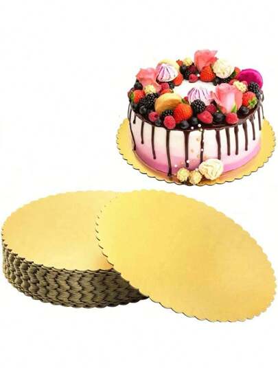 2/4/8/10/12 buc. Tavă de hârtie pentru prăjituri în stil occidental, tavă rotundă pentru ambalare, suport rotund pentru tort ondulat