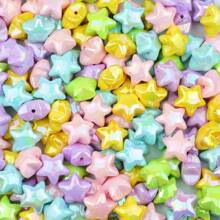 20pcs Fluorescent Five-Pointed Star Beads For DIY Jewelry Making, Suitable For Bracelets, Necklaces, Earrings, Phone Straps And Keychains