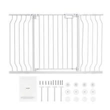 Pet Safety Gate, 29.5" - 51" Wide, 29.5" - 46.4" Wide, 29.5" - 37" Wide, 30" High, Dog Gate For Stairs And Houses, -In Automatic Closing Pet Safety Gate For Children With Pressure Mounting Kit And Wall Mounting Kit, White Or Black - 29.5" - 51" wide, white - 查看 8