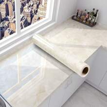1 卷亮面大理石接触纸，防水、防油、耐热，厨房壁纸，家居装饰贴纸，适用于厨房、浴室、卧室、客厅家具房间装饰墙面装饰浴室装饰卧室装饰房间装饰用品客厅装饰房屋装饰家居装饰客厅墙壁艺术墙纸贴纸墙贴墙贴