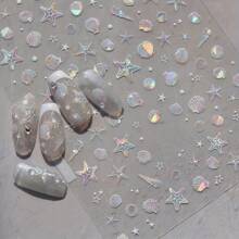 5D Nail Sticker Nail Sticker Shell 5D Manicure Stick Thin Transparent Back Glue Nail Stick Nail Accessories Nebula Jellyfish Thin Nail Decals With Adhesive Day Nails With Dreamy Tulip Nail Ornaments Nail Art Shell Slices, Colorful Asymmetrical 5D Nail Abalone Slices Nail Art Shell Stones Nail Sequins 5D Nail Charms Asymmetrical Seashell Slices Gel Flake Nail Supplies Mermaid Nail Sequins Decorations For Nail Design, Resin Mold Filling