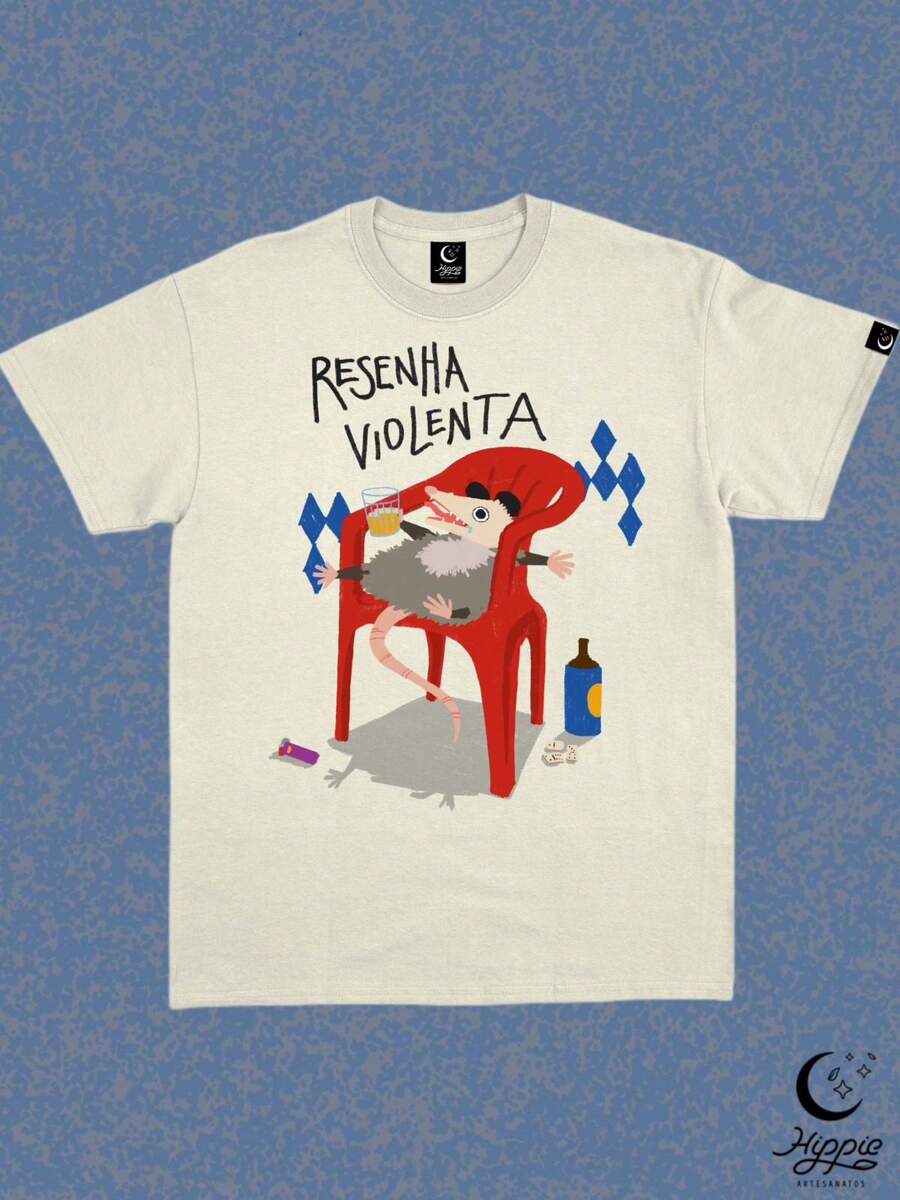 Violent Review T-Shirt - Cream - Champagne - View 1