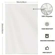 1pc/2pcs 18*26 Inch Personalized Custom Photo Kitchen Towel, Personalized Photo Custom Dish Cloth, Cleaning Rag For Bathroom, Gym, Hotel, Send Photo To Customize Fall Decor, Holiday Home Bathroom Decor Beach Essentials Back To School