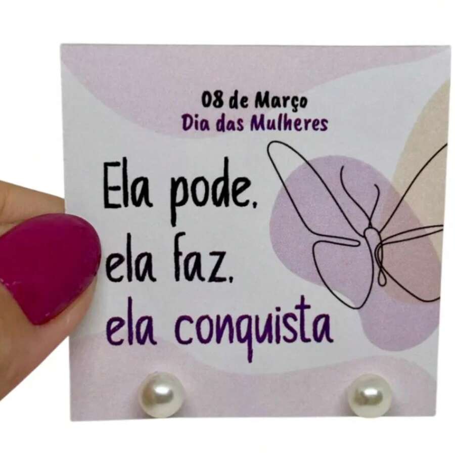 50 Tags Com Brinco Dia Internacional Da Mulher Brindes Mimo Ela Pode Ela Faz Ela Conquista