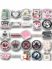 SCXXBSW 50pcs Romantic Reading Cartoon Graffiti Stickers Decorative Water Cups Notebook Luggage Waterproof Stickers - Multicolor - View 10