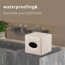 1 件纸巾盒，升级为 99% 兼容大尺寸，尺寸为 5.82 * 5.51 * 5.51 英寸，现代纸巾盒，皮革干纸巾盒，适用于浴室梳妆台、床头柜、餐桌和书桌。