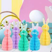 Easter Themed Party Decoration, Rabbit Honeycomb Ball Ornaments, Hanging Decorations, Kindergarten Classrooms, Holiday Party Supplies
