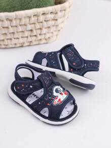 GENGASUN 1 pieza Zapatos de lona redondos con diseño de dibujos animados de bebé con chillido