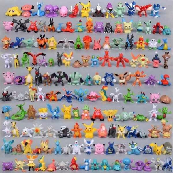 pokemon 144 Style Pokemon Figure Toys Anime Pikachu Action Figure Model Ornamental Decoration Collect Toys For Christmas Gift Size 2-3CM