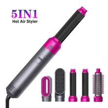 5 In 1 Hot Air Brush, Multi-Function Curling Iron And Straightening Hair Dryer Brush, Mother's Day, Valentine's Day, Friends Gift