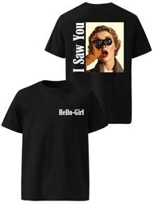 Personalisiertes Herren T-Shirt, lade dein Bild/Foto/Gruppenfoto/Landschaft hoch, gib deinen Namen/deine Stadt/Text/Slogan ein, personalisiertes Herren T-Shirt, Herren Schwarzes T-Shirt, Urlaubsgeschenk, Kleidung für Freunde, Jahrestags-Geschenk, Firmen-Teambuilding-Uniform, Outfit für Musikfestivals, Geschenk für ihn, Herren Rundhals Kurzarm T-Shirt für Frühling/Sommer, Party-Outfit, Reise-Organizer - Schwarz - Übersicht 2